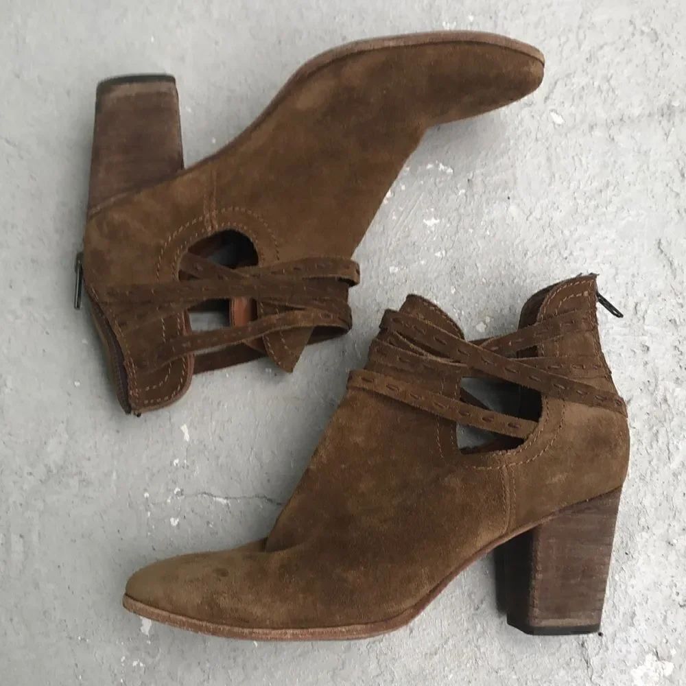 Frye Pickstitch Booties